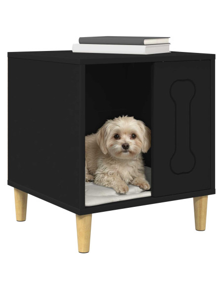 Cuccia per cani Nero 44 x 42 x 49 cm Legno multistrato