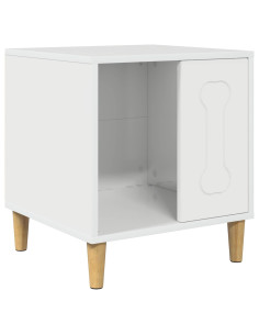 Cuccia per cani Bianco Lucido 44 x 42 x 49 cm Legno multistrato 2