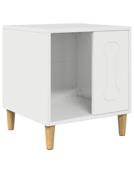 Cuccia per cani Bianco Lucido 44 x 42 x 49 cm Legno multistrato