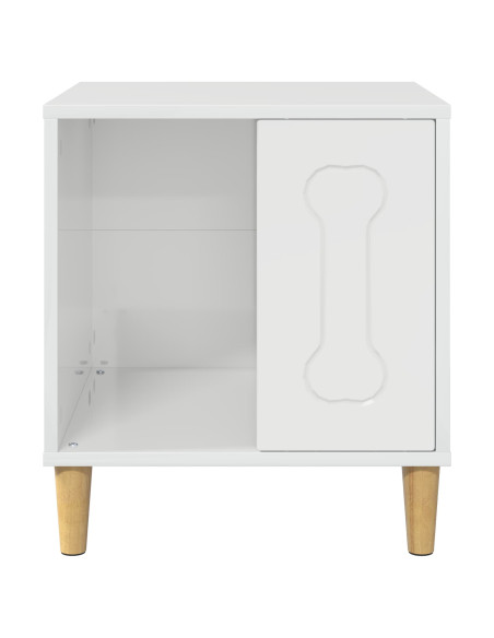 Cuccia per cani Bianco Lucido 44 x 42 x 49 cm Legno multistrato