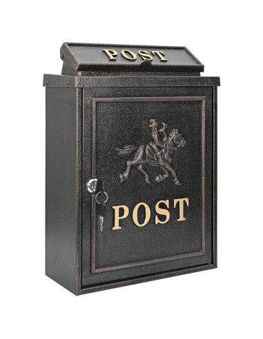 Cassetta Postale da Muro con porta Bronzo 29 x 13 x 41 cm