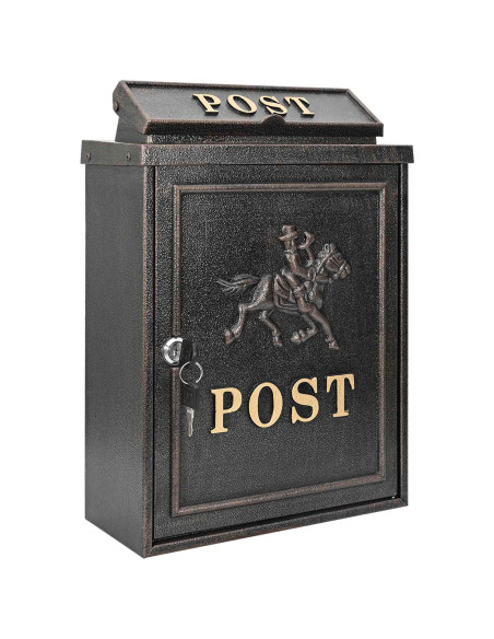 Cassetta Postale da Muro con porta Bronzo 29 x 13 x 41 cm