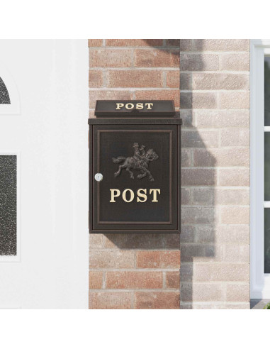 Cassetta Postale da Muro con porta Bronzo 29 x 13 x 41 cm