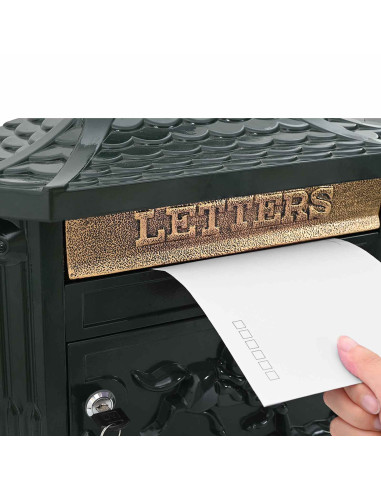 Cassetta Postale da Muro con porta Verde 40,5 x 16 x 45 cm