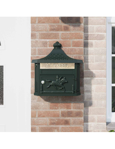 Cassetta Postale da Muro con porta Verde 40,5 x 16 x 45 cm