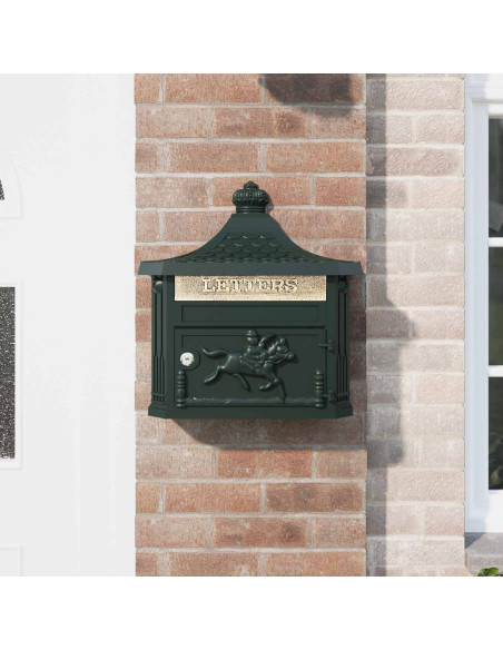 Cassetta Postale da Muro con porta Verde 40,5 x 16 x 45 cm