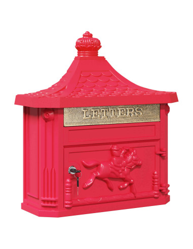 Cassetta Postale da Muro con porta Rosso 40,5 x 16 x 45 cm