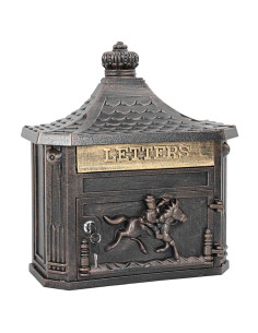 Cassetta Postale da Muro con porta Bronzo 40,5 x 16 x 45 cm 2