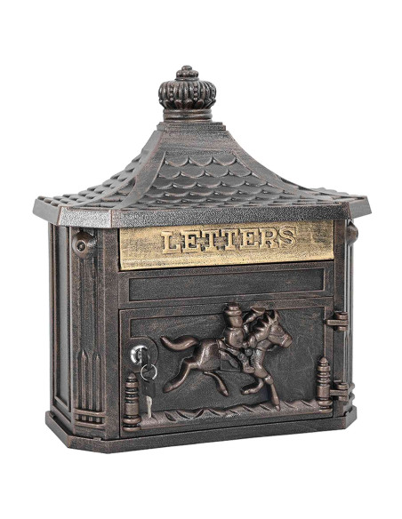 Cassetta Postale da Muro con porta Bronzo 40,5 x 16 x 45 cm