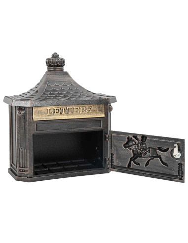 Cassetta Postale da Muro con porta Bronzo 40,5 x 16 x 45 cm