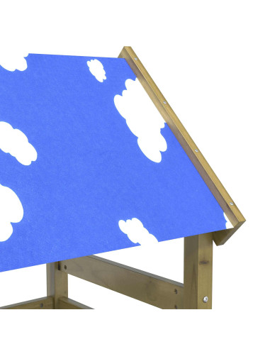 Torre da Gioco Marrone Legno Impregnato Solido