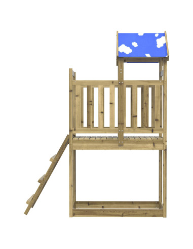 Torre da Gioco Marrone Legno Impregnato Solido