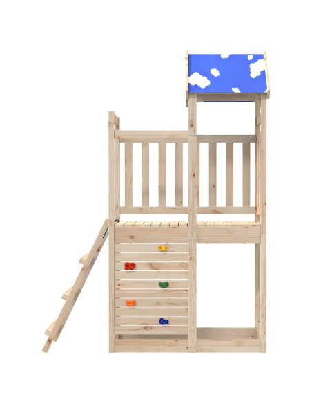 Torre da Gioco Marrone 110,5 x 52,5 x 215cm Pino massello