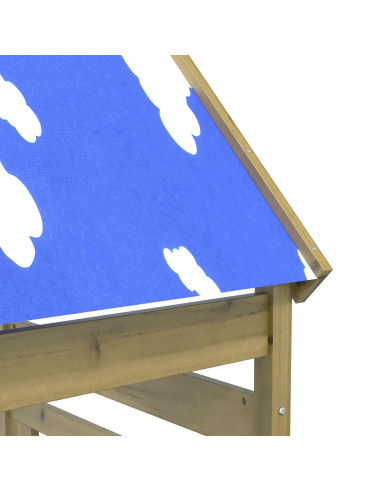 Torre da Gioco Marrone Legno Impregnato Solido