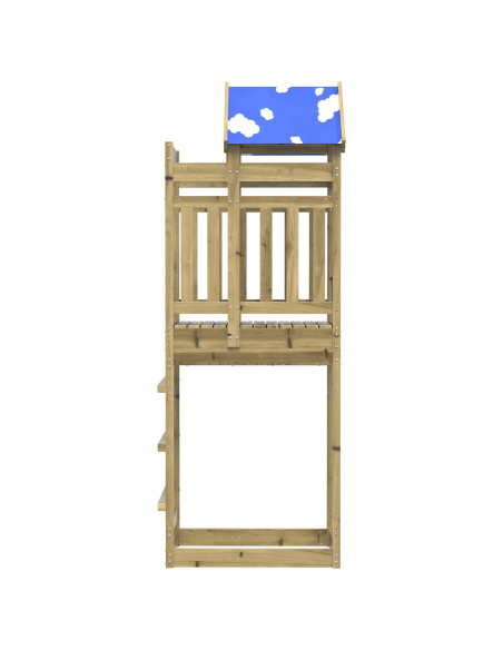 Torre da Gioco Marrone Legno Impregnato Solido