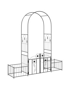 Arco da Giardino con blocco Nero 203 x 50 x 218 cm 2