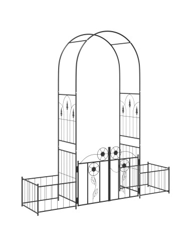Arco da Giardino con blocco Nero 203 x 50 x 218 cm