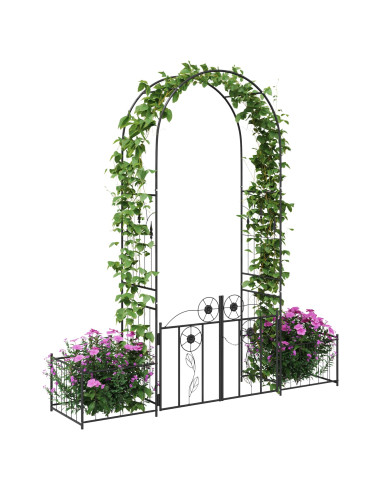 Arco da Giardino con blocco Nero 203 x 50 x 218 cm
