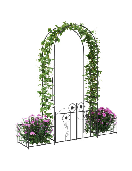 Arco da Giardino con blocco Nero 203 x 50 x 218 cm