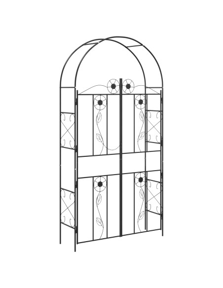 Arco da Giardino Tinta unita Nero 115 x 37 x 226 cm