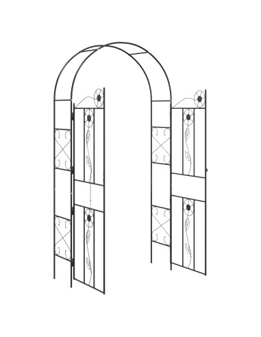 Arco da Giardino Tinta unita Nero 115 x 37 x 226 cm