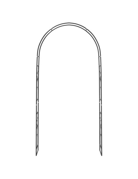 Arco da Giardino Floreale Nero 115 x 37 x 231 cm