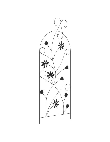 Recinzione per Giardino 3 pcs Nero 112 x 39,5 cm Acciaio