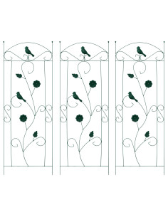 Recinzione per Giardino 3 pcs Verde 110 x 40 cm Acciaio 2