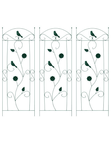 Recinzione per Giardino 3 pcs Verde 110 x 40 cm Acciaio