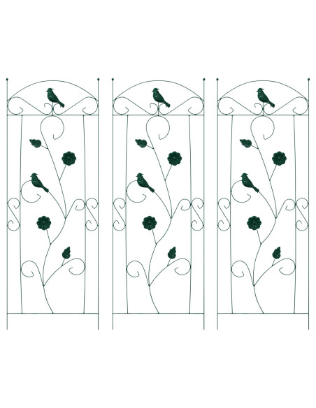 Recinzione per Giardino 3 pcs Verde 110 x 40 cm Acciaio