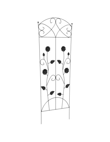 Recinzione per Giardino 3 pcs Nero 110,5 x 42,5 cm Acciaio