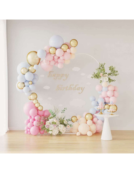 Arco Nuziale Bianco 195 x 35 x 211 cm Acciaio