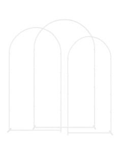 Arco Nuziale 3 pcs Bianco Acciaio 2