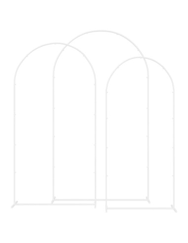 Arco Nuziale 3 pcs Bianco Acciaio
