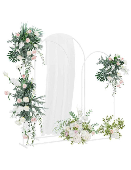 Arco Nuziale 3 pcs Bianco Acciaio