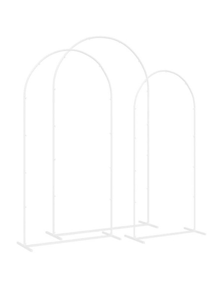 Arco Nuziale 3 pcs Bianco Acciaio