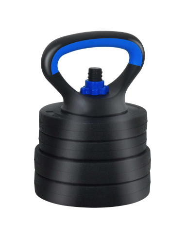 Set Manubri e Bilanciere 2-in-1 30kg Nero e Blu