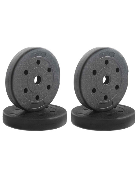 Dischi da Pesi 10 kg 4 pcs Nero Ø 21,5 x 3,8 cm