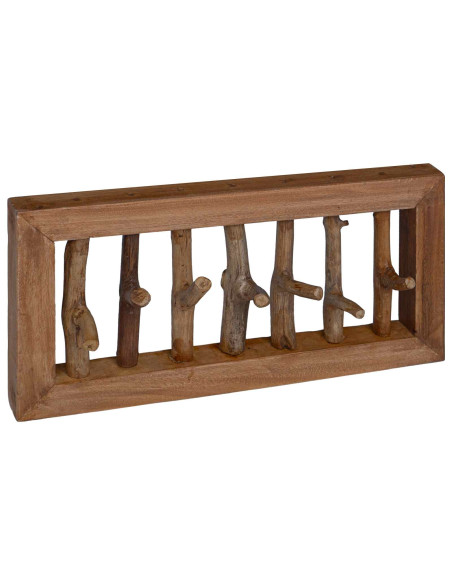 Gruccia Marrone 50 x 11 x 25 cm Legno di Mogano Massello