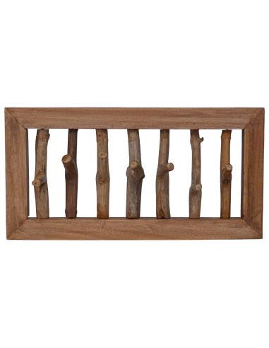 Gruccia Marrone 50 x 11 x 25 cm Legno di Mogano Massello