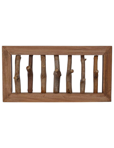 Gruccia Marrone 50 x 11 x 25 cm Legno di Mogano Massello