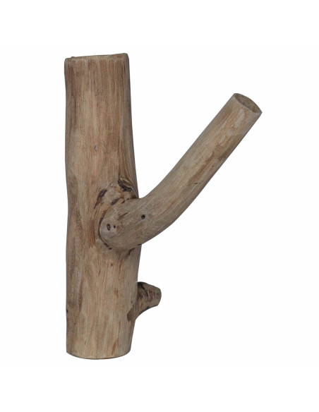 Gancio Marrone 4 x 4 x 14 cm Legno Recuperato Massello