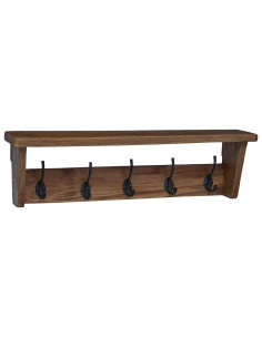Gruccia Marrone 50 x 10 x 14 cm Legno di Mogano Massello 2