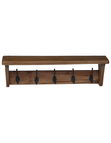 Gruccia Marrone 50 x 10 x 14 cm Legno di Mogano Massello