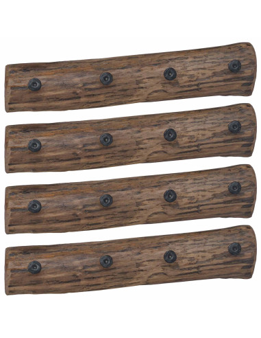 Gancio Marrone 50 x 8 x 12 cm Legno Recuperato Massello