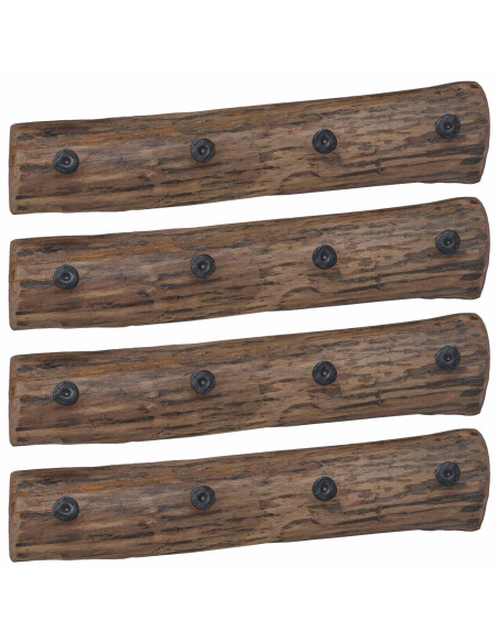 Gancio Marrone 50 x 8 x 12 cm Legno Recuperato Massello