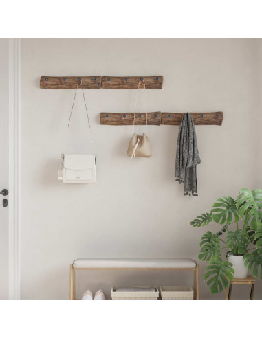 Gancio Marrone 50 x 8 x 12 cm Legno Recuperato Massello