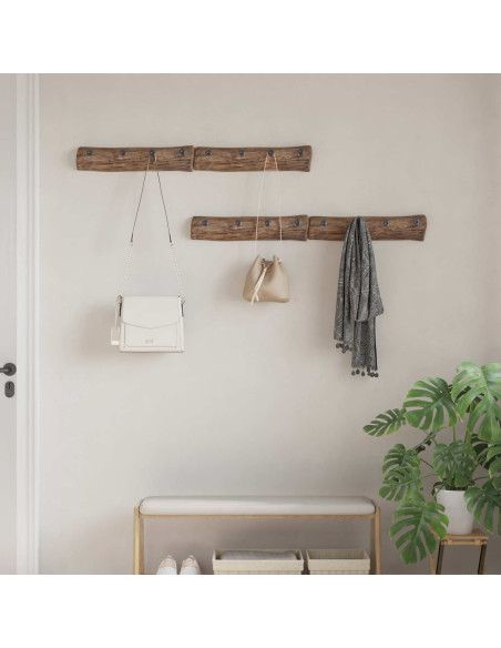 Gancio Marrone 50 x 8 x 12 cm Legno Recuperato Massello