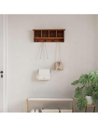 Gruccia Marrone 70 x 11 x 27 cm Legno di Mogano Massello