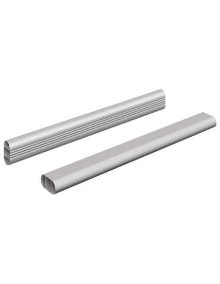 Asta per armadio 2 pcs Argento 764 x 15 x 29 mm